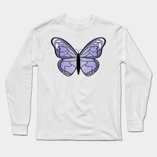 Light Purple Butterfly Long Sleeve T-Shirt